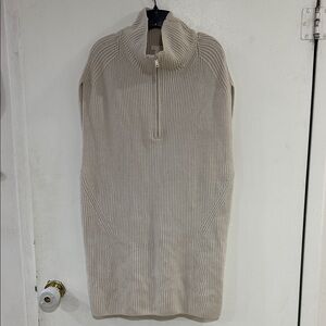 H&M Cream Ribbed Turtleneck Sweater